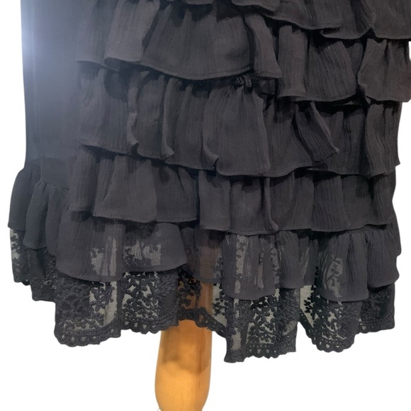 ❤️Vintage Y2K silk Juicy Couture ruffle mini shift dress size 4 - Picture 2 of 10